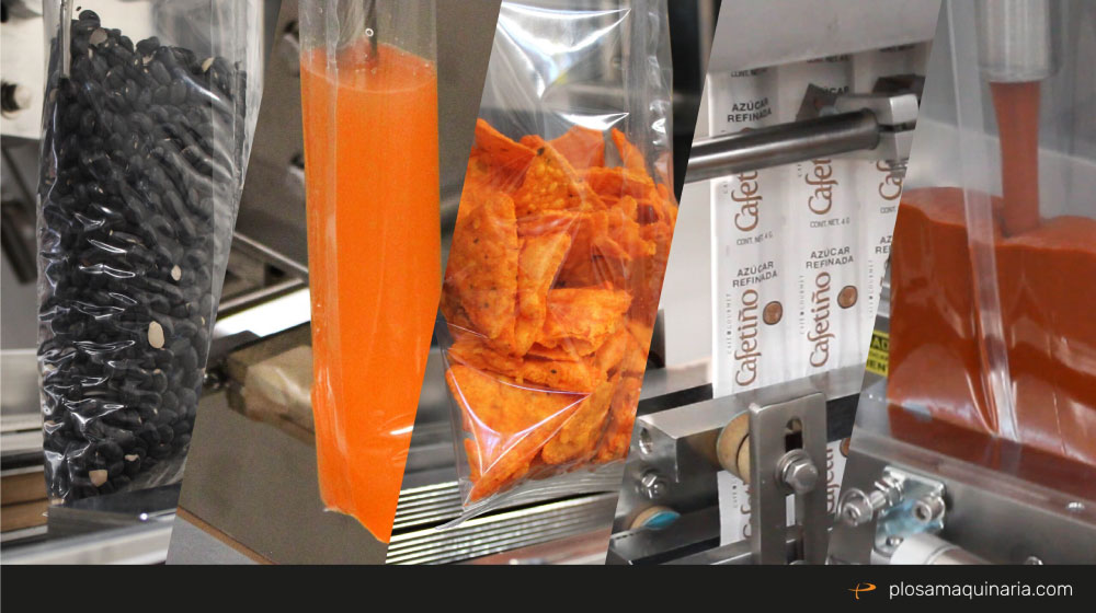 Máquinas embolsadoras automáticas para diferentes productos