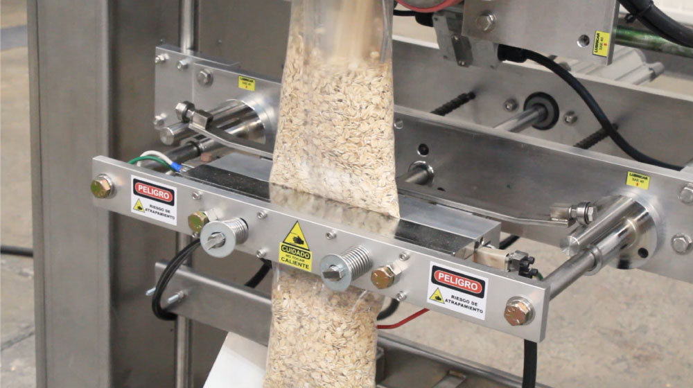 Corte y sellado para envasar Envasadoras Automáticas para Bolsas y sus sinónimos Corte y sellado de envasado de avena en bolsa